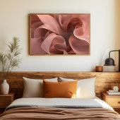 Hedendaagse Wavy Vormen Terracotta Roze Poster