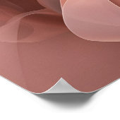 Hedendaagse Wavy Vormen Terracotta Roze Poster (Hoek)