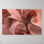 Hedendaagse Wavy Vormen Terracotta Roze Poster (Voorkant)