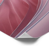 Hedendaagse Wavy Vormt Alle tinten van Roze Poster (Hoek)