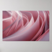 Hedendaagse Wavy Vormt Alle tinten van Roze Poster (Voorkant)