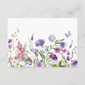 Hedendaagse Weide Wilde Bloemen Wensput Informatiekaartje (Achterkant)