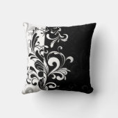 Hedendaagse wervelkussen zwart en wit kussen (Achterkant)