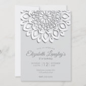 Hedendaagse whitepaper Cut Mandala Verjaardag Kaart (Voorkant)