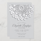 Hedendaagse whitepaper Cut Mandala Verjaardag Kaart (Voorkant / Achterkant)