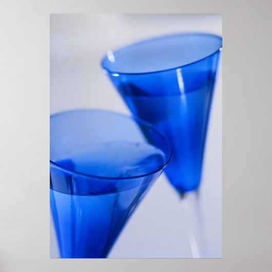 Hedendaagse Wijnglazen Posterprint Poster (Voorkant)