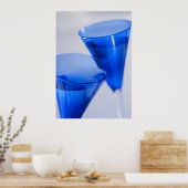 Hedendaagse Wijnglazen Posterprint Poster (Keuken)