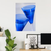 Hedendaagse Wijnglazen Posterprint Poster (Thuiskantoor)