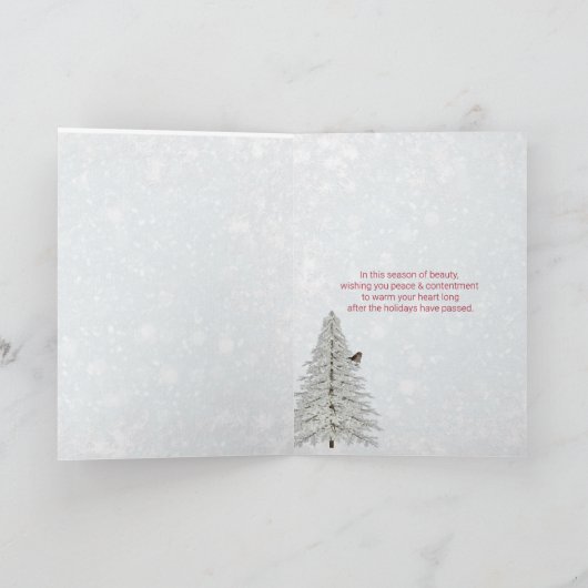 Hedendaagse witte kerststerboom op ruitpatroon kaart (Binnen)