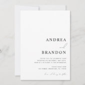 Hedendaagse witte QR-code All in One Trouwkaart Kaart (Voorkant)