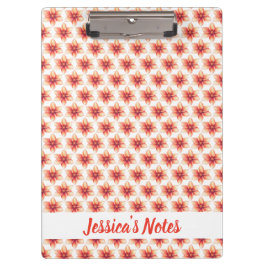 Hedendaagse zachte koraalbloem klembord