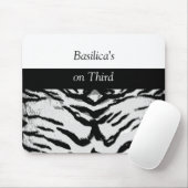 Hedendaagse Zebra Streep Zwart-wit Mousepad Muismat (Met muis)