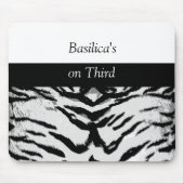 Hedendaagse Zebra Streep Zwart-wit Mousepad Muismat (Voorkant)