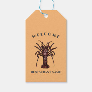 Hedendaagse zeevruchten welkom Lobster Restaurant Cadeaulabel