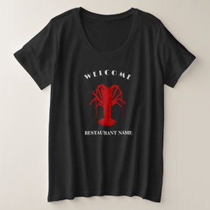 Hedendaagse zeevruchten welkom Lobster Restaurant Grote Maat T-shirt