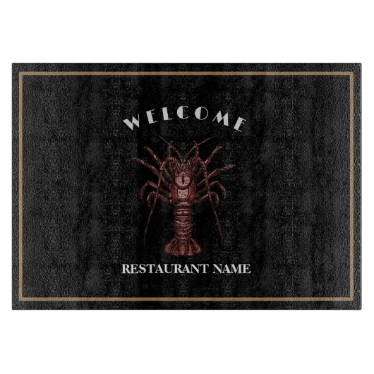 Hedendaagse zeevruchten welkom Lobster Restaurant  Snijplank (Voorkant)