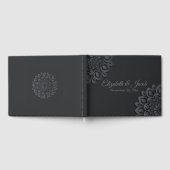 Hedendaagse zwart papier gesneden mandala gastenboek (Volledig)