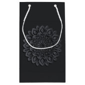 Hedendaagse zwart papier gesneden mandala klein cadeauzakje (Achterkant)