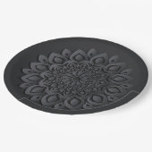 Hedendaagse zwart papier gesneden mandala papieren bordje (Gekanteld)