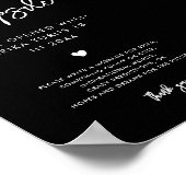 Hedendaagse zwart Tijdcapsule 1e Verjaardag teken Poster (Hoek)