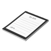 Hedendaagse zwart Time capsule 1e verjaardag Notitieblok (Linkerzijde)