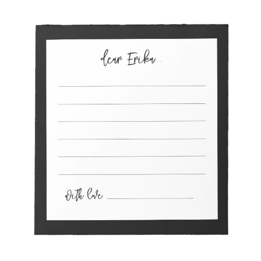 Hedendaagse zwart Time capsule 1e verjaardag Notitieblok (Voorkant)