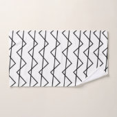 Hedendaagse zwart-wit chevron streep bad handdoek (Handdoek)