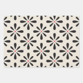 Hedendaagse Zwart-wit Modern Elegant Inpakpapier Vel (Voorkant 3)