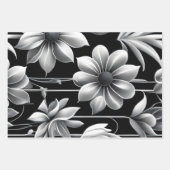 Hedendaagse Zwart-wit Modern Elegant Inpakpapier Vel (Voorkant)