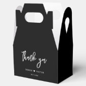 Hedendaagse zwarte bruiloft dank u bedankdoosjes (Geopend)