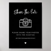 Hedendaagse zwarte bruiloft Deel het liefdesteken Poster (Voorkant)