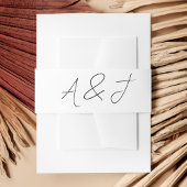 Hedendaagse zwarte bruiloft gunsten uitnodigingen wikkel