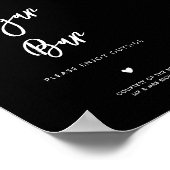 Hedendaagse zwarte bruiloft Sigaar Bar teken Poster (Hoek)