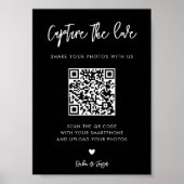 Hedendaagse zwarte bruiloft Vang het liefdesteken Poster (Voorkant)