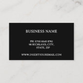 Hedendaagse Zwarte Custom Logo met QR Code Square Visitekaartje (Achterkant)