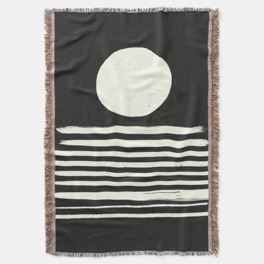 hedendaagse zwarte en witte Abstracte kunst Deken (Voorkant Verticaal)