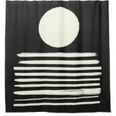 hedendaagse zwarte en witte Abstracte kunst Douchegordijn (Voorkant)