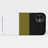 Hedendaagse zwarte gouden olijf witte strepen Case-Mate iPhone case (Achterkant (horizontaal))