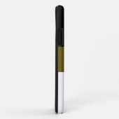 Hedendaagse zwarte gouden olijf witte strepen Case-Mate iPhone case (Achterkant/rechts)