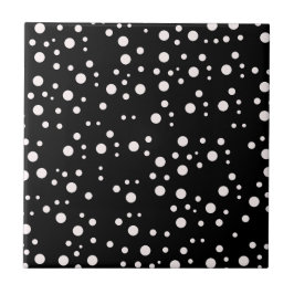 Hedendaagse zwarte keramische Tegels met witte inr Tegeltje