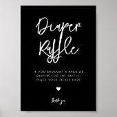 Hedendaagse zwarte luier Raffle teken Poster (Voorkant)