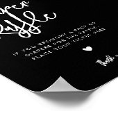 Hedendaagse zwarte luier Raffle teken Poster (Hoek)