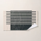 "Hedendaagse zwarte piping" badhanddoek set Bad Handdoek (Handdoek)