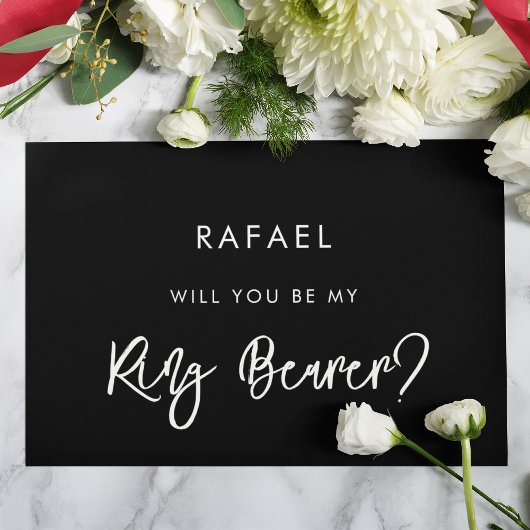 Hedendaagse zwarte Ringdrager voorstelkaart Kaart