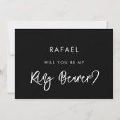 Hedendaagse zwarte Ringdrager voorstelkaart Kaart (Voorkant)