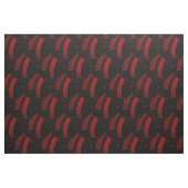 hedendaagse zwarte/rode chic chevrons stof (Fat Quarter)