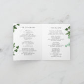 Hedera | Ivy Leaves Botanical Wedding Programme (Binnen)