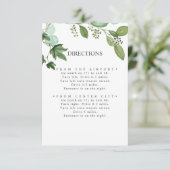 Hedera | Ivy Leaves Chic WEDDING Routebeschrijving Informatiekaartje (Staand voorkant)