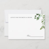 Hedera | Ivy Leaves Green Wedding Advice of Recept Kaart (Voorkant)