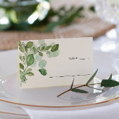 Hedera | Ivy leaves Sage table Place Card Plaatskaartje